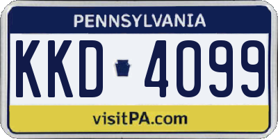 PA license plate KKD4099