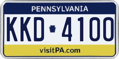 PA license plate KKD4100