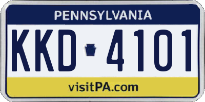 PA license plate KKD4101