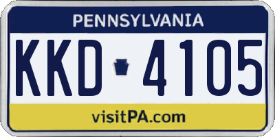PA license plate KKD4105