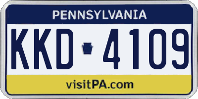 PA license plate KKD4109