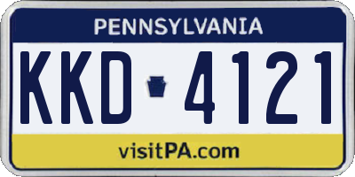 PA license plate KKD4121