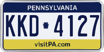 PA license plate KKD4127
