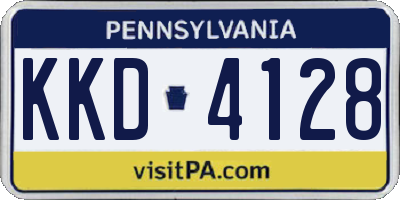 PA license plate KKD4128