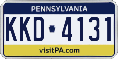 PA license plate KKD4131