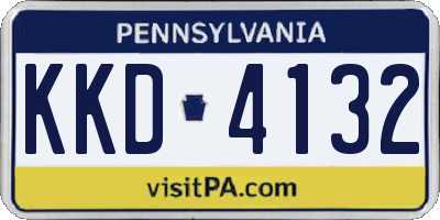 PA license plate KKD4132