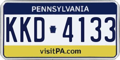 PA license plate KKD4133
