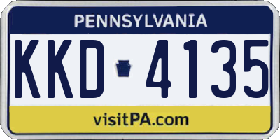 PA license plate KKD4135