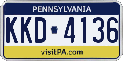 PA license plate KKD4136