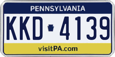 PA license plate KKD4139