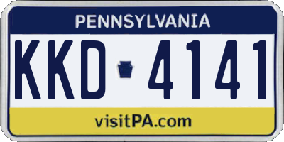 PA license plate KKD4141