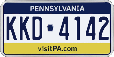 PA license plate KKD4142