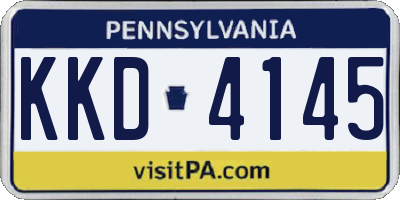 PA license plate KKD4145