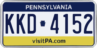 PA license plate KKD4152