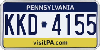 PA license plate KKD4155