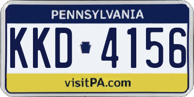 PA license plate KKD4156