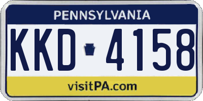 PA license plate KKD4158
