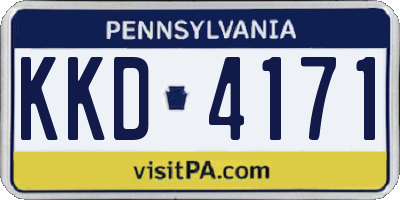 PA license plate KKD4171