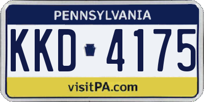 PA license plate KKD4175