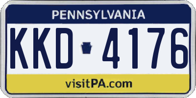 PA license plate KKD4176