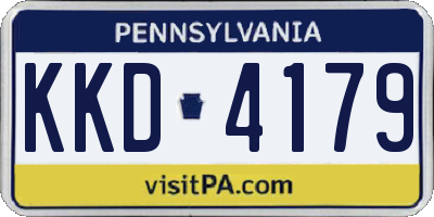 PA license plate KKD4179