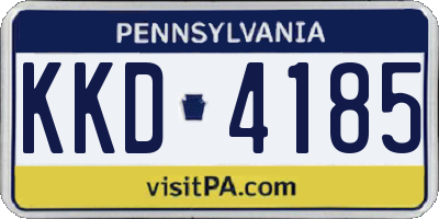 PA license plate KKD4185