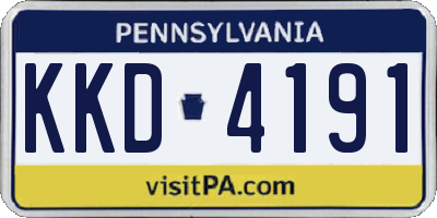 PA license plate KKD4191