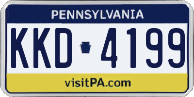 PA license plate KKD4199
