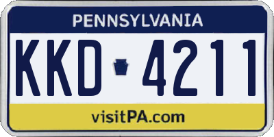 PA license plate KKD4211