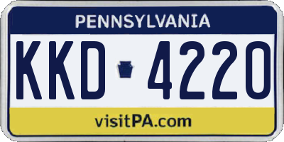 PA license plate KKD4220