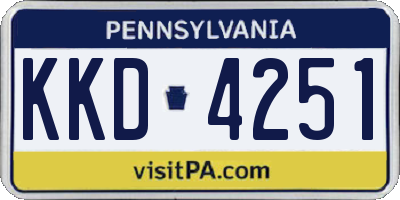PA license plate KKD4251