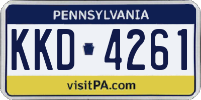 PA license plate KKD4261