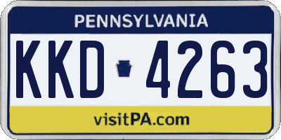 PA license plate KKD4263