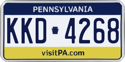 PA license plate KKD4268