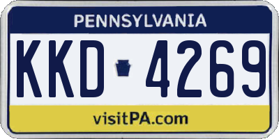 PA license plate KKD4269