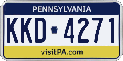 PA license plate KKD4271