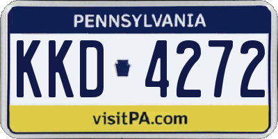 PA license plate KKD4272