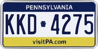 PA license plate KKD4275