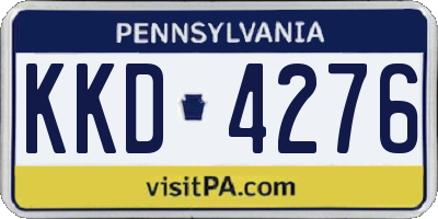 PA license plate KKD4276