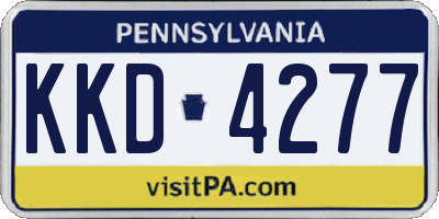 PA license plate KKD4277