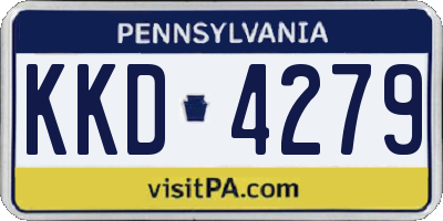 PA license plate KKD4279