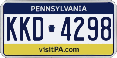 PA license plate KKD4298