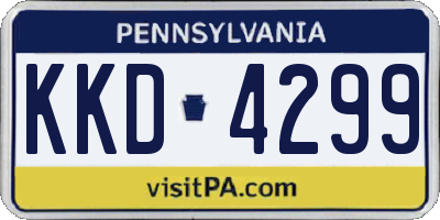 PA license plate KKD4299