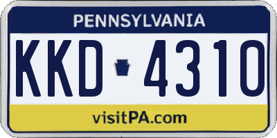 PA license plate KKD4310