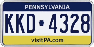 PA license plate KKD4328