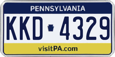 PA license plate KKD4329