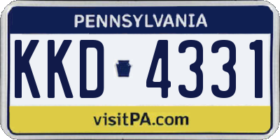 PA license plate KKD4331