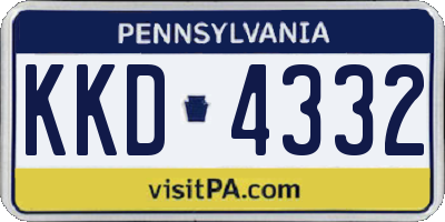 PA license plate KKD4332