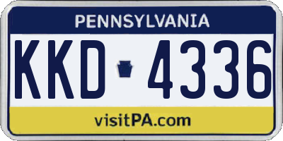 PA license plate KKD4336