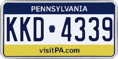 PA license plate KKD4339